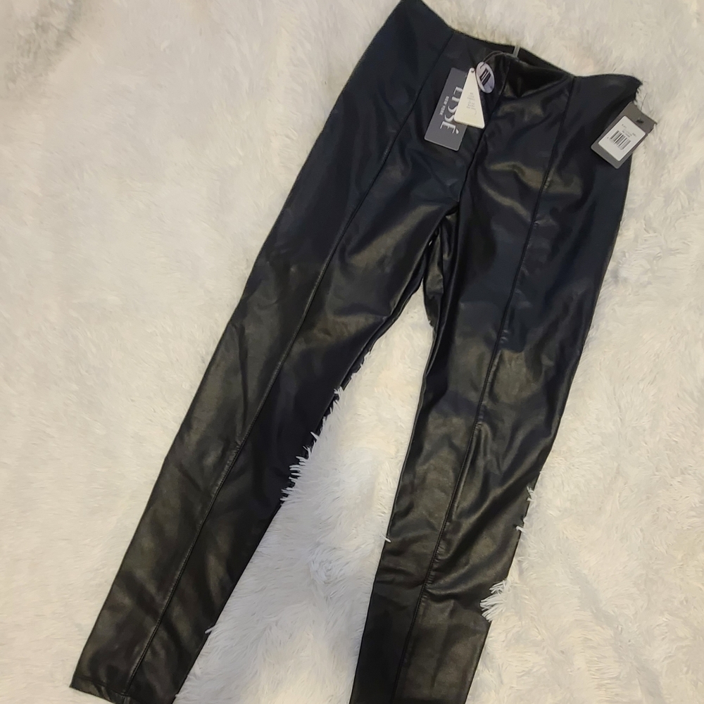 Vegan High Waist Leather Pants